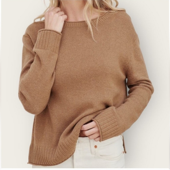 Jenni Kayne Sweaters - Jennie Kayne Everyday Sweater Camel Longsleeve Pull Over Size Small